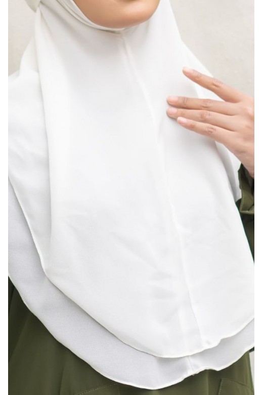 Bergo Khimar Azzura White
